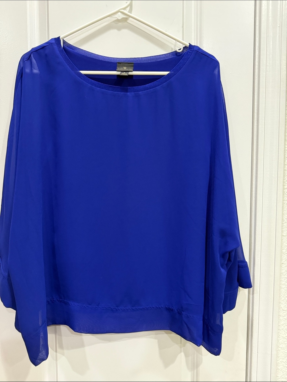 Worthington Royal Blue Sheer Blouse with lining